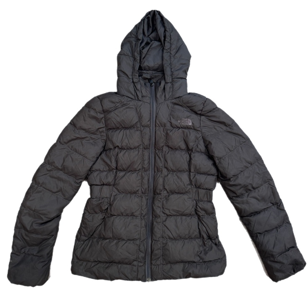 The North Face Gotham II Jacket 550 Down Puffer Black Charcoal Womens Medium